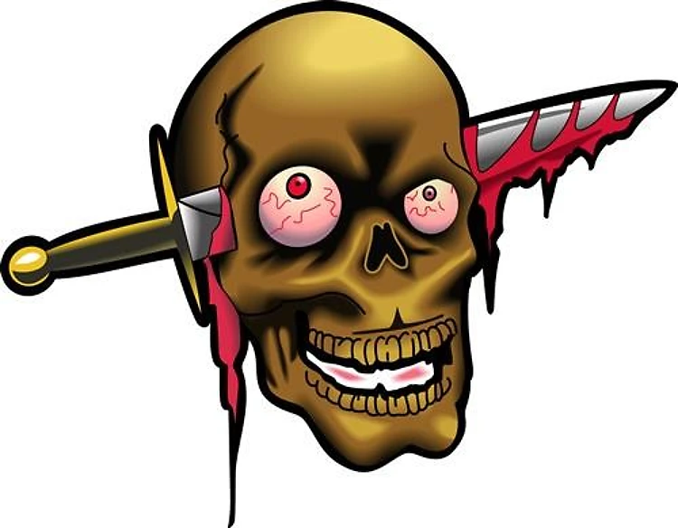 KNIFE THROUGH SKULL