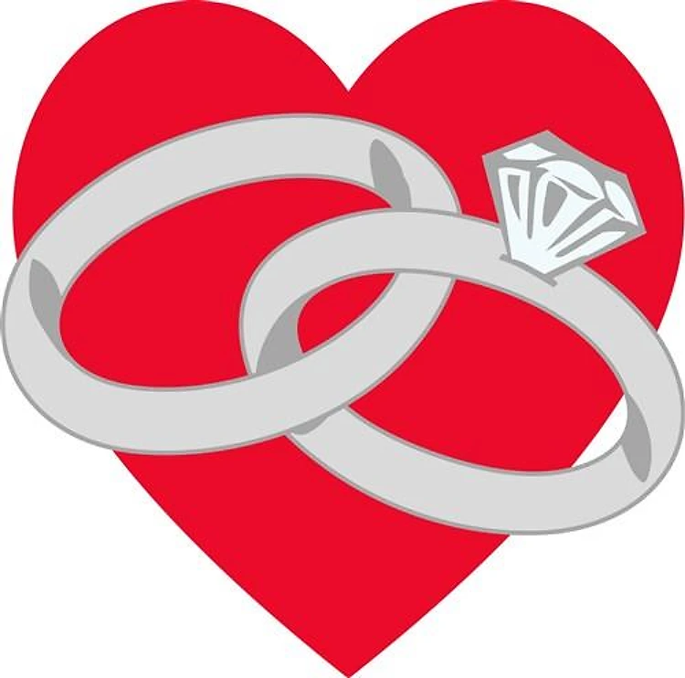 WEDDING RINGS AND HEART