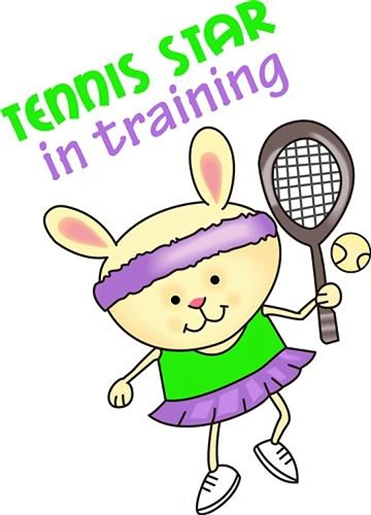 TENNIS STAR IN TRAINING