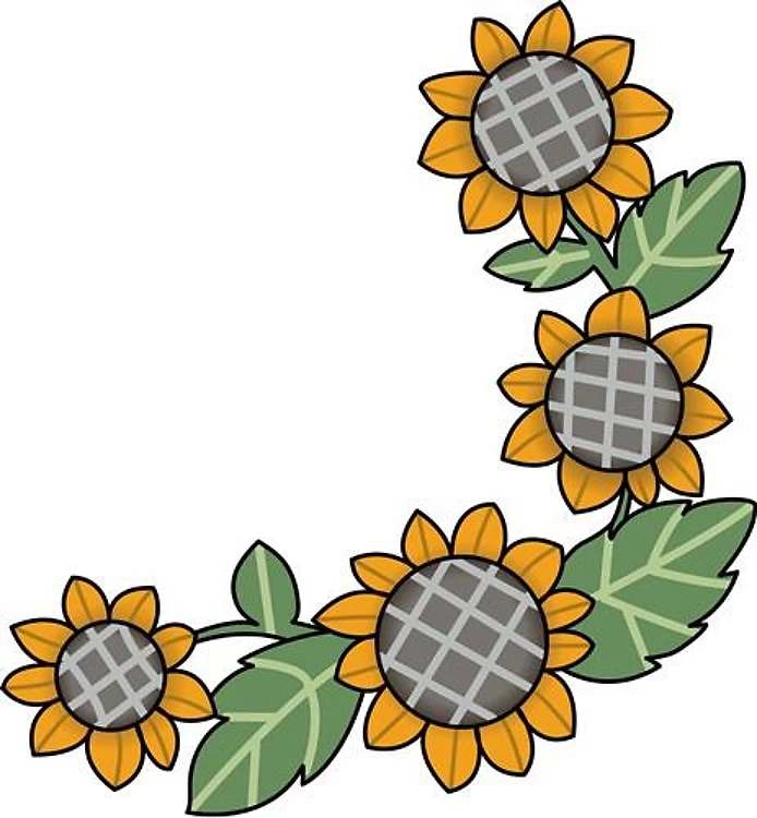 SUNFLOWER CORNER BORDER