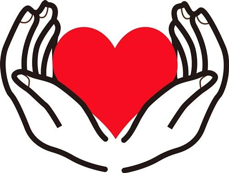 OPEN HANDS HOLDING HEART