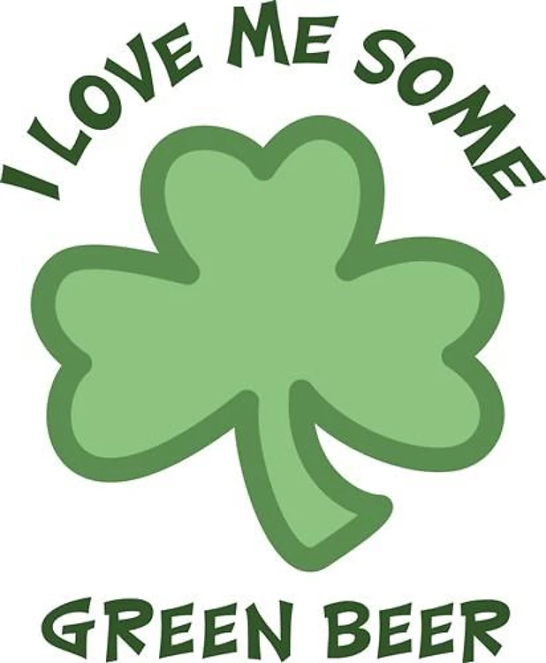 LOVE GREEN BEER APPLIQUE