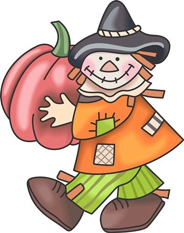 SCARECROW WITH PUMPKIN