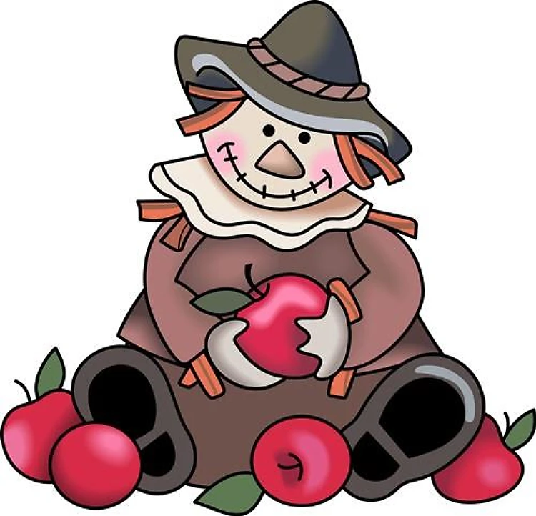 SCARECROW WITH APPLES