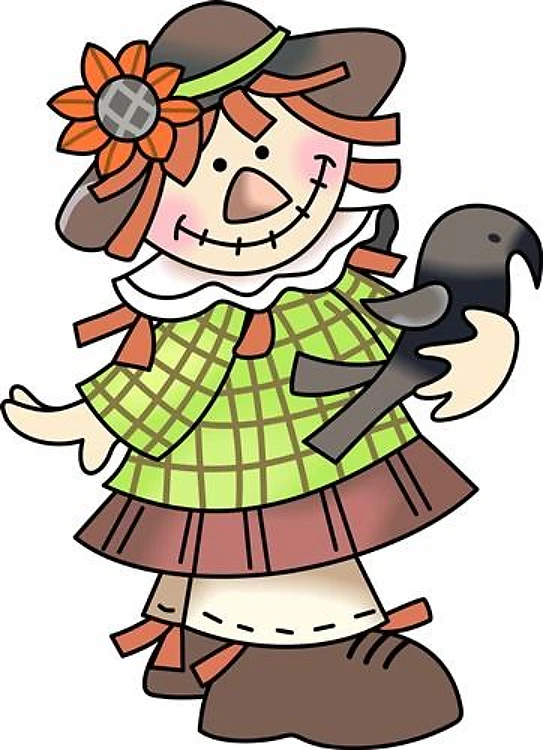 SCARECROW WITH CROW