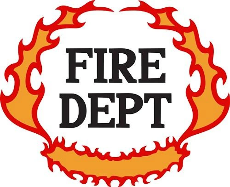 FIRE DEPT FLAME CREST