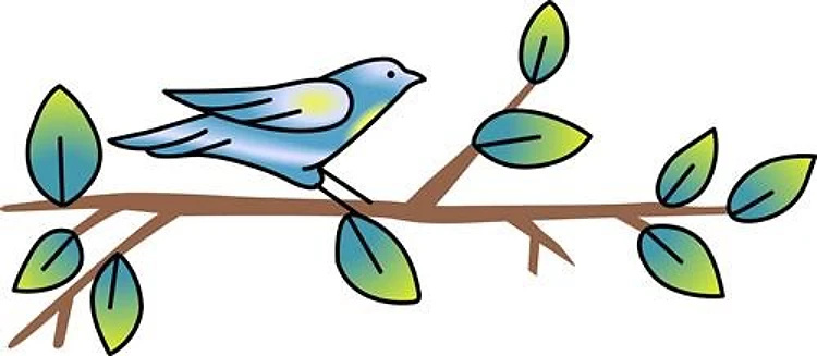 TAPESTRY BIRD ON BRANCH