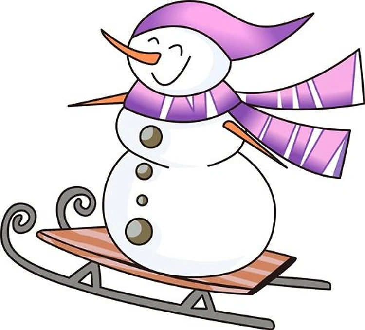 SNOWMAN SLEDING