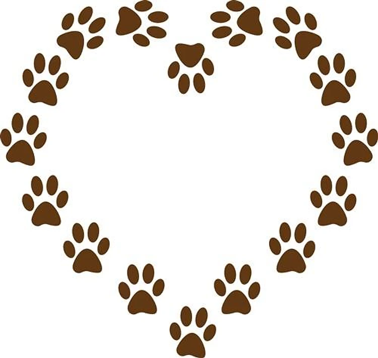 DOG PAWPRINT HEART