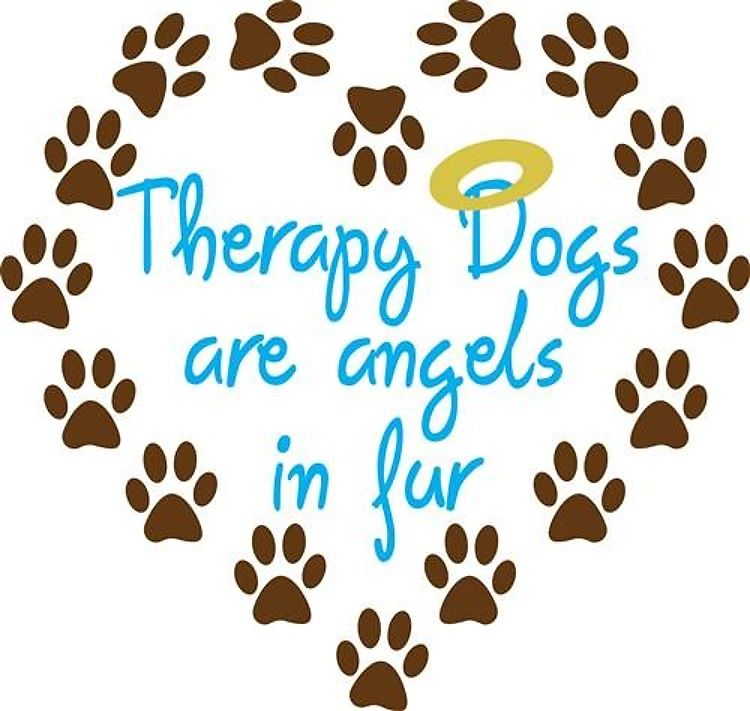 THERAPY DOGS ARE ANGELS