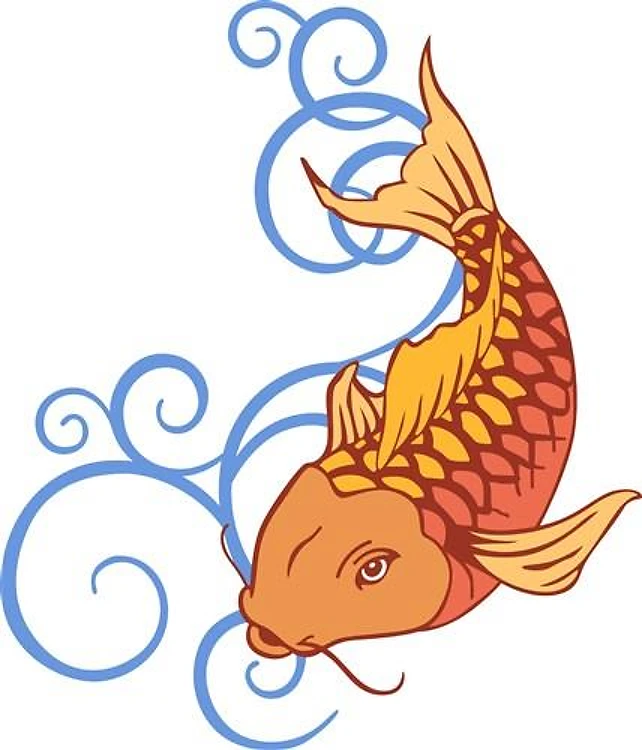 KOI FISH WATER SWIRLS