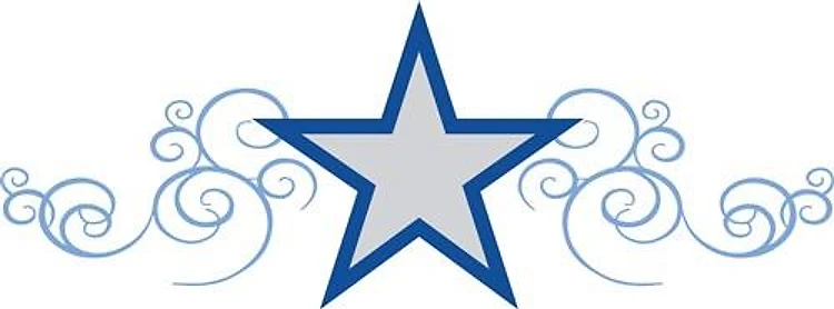 STAR APPLIQUE AND SWIRLS