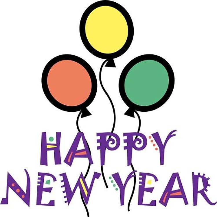 BALLOONS APPLIQUE HAPPY NEW YEAR