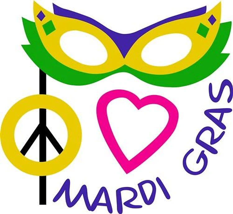 PEACE LOVE MARDI GRAS