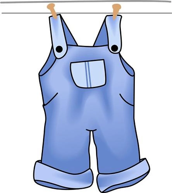 OVERALLS ON CLOTHESLINE