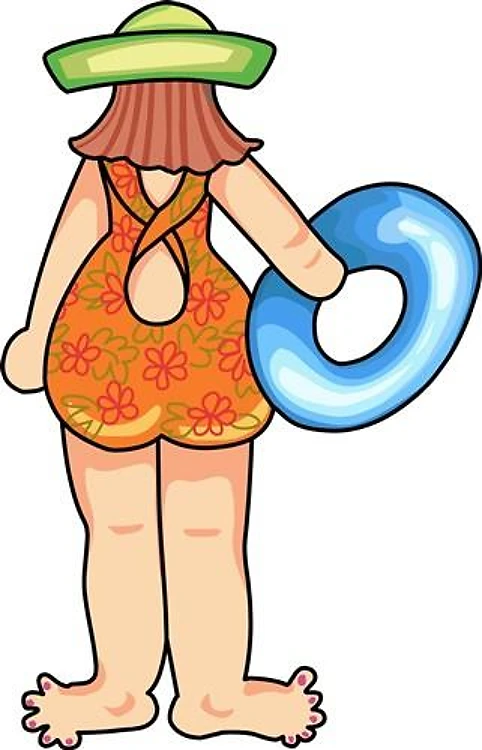 WOMAN IN BATHING SUIT