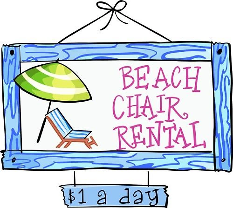 BEACH CHAIR RENTAL SIGN
