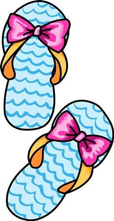 BLUE FLIP FLOPS