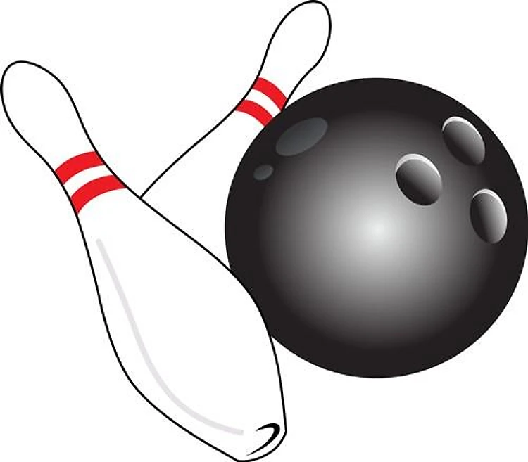 BOWLING BALL AND PINS