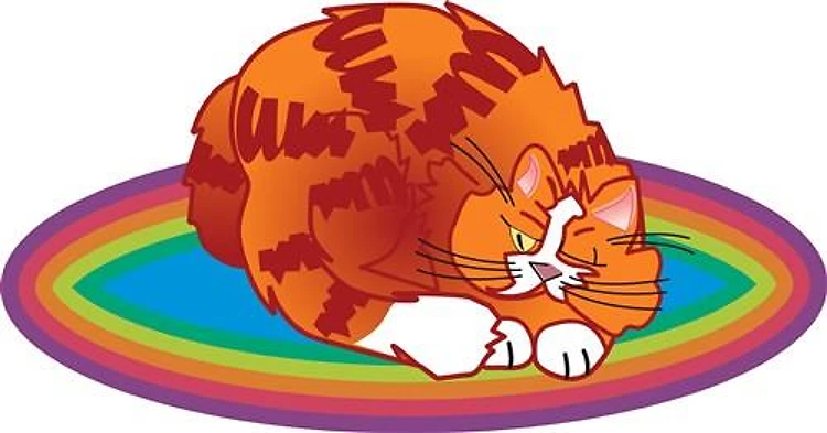 CAT ON RUG
