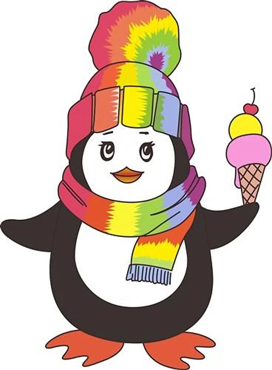 PENGUIN WITH ICE CREAM