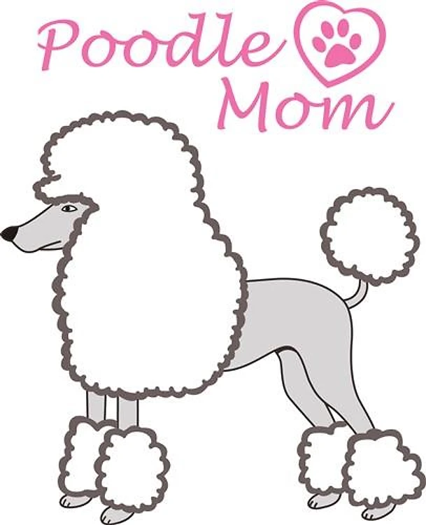 POODLE MOM APPLIQUE