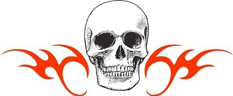 SKULL AND FLAMES