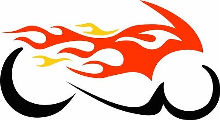 FLAMING MOTORCYCLE