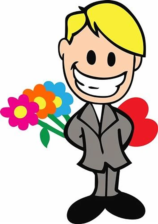BOY WITH FLOWERS