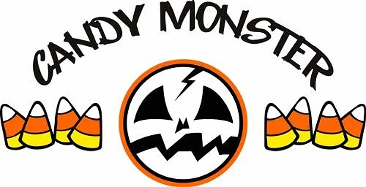 CANDY MONSTER APPLIQUE