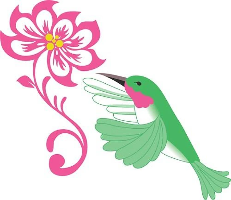 HUMMINGBIRD AND FLOWER