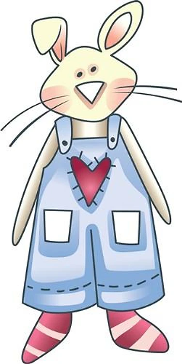 RABBIT IN OVERALLS