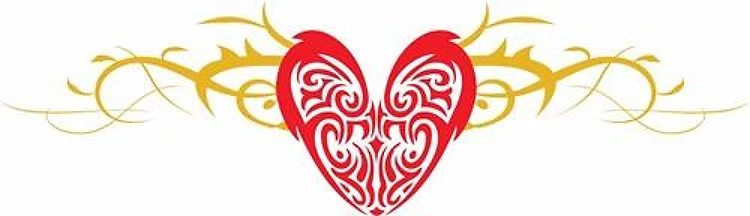 TRIBAL HEART SWIRL