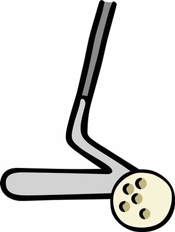 PUTTER AND GOLFBALL