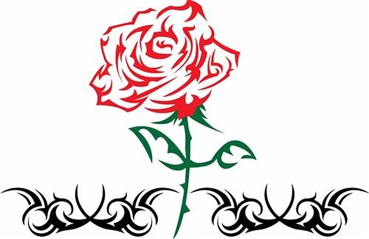 LARGE TRIBAL ROSE