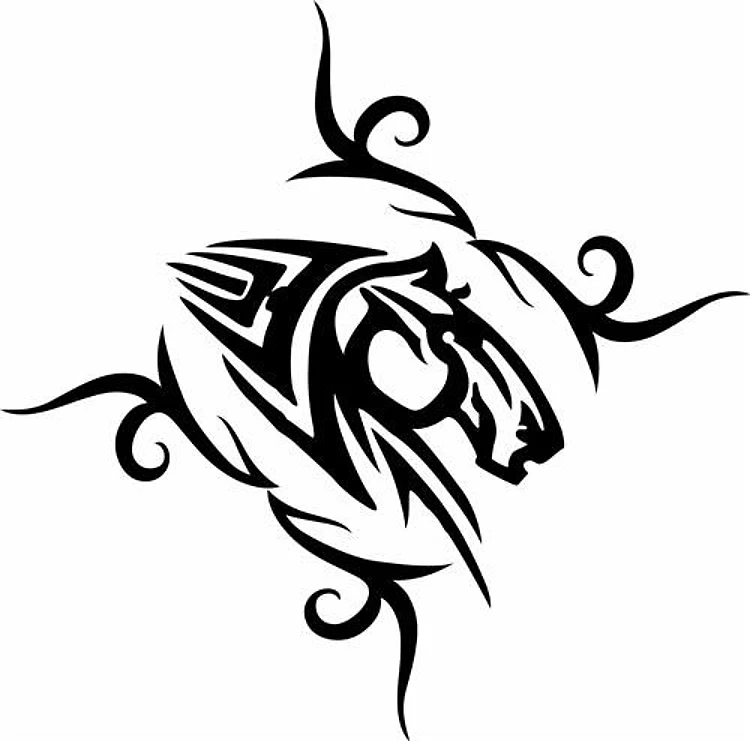 TRIBAL HORSE SWIRL