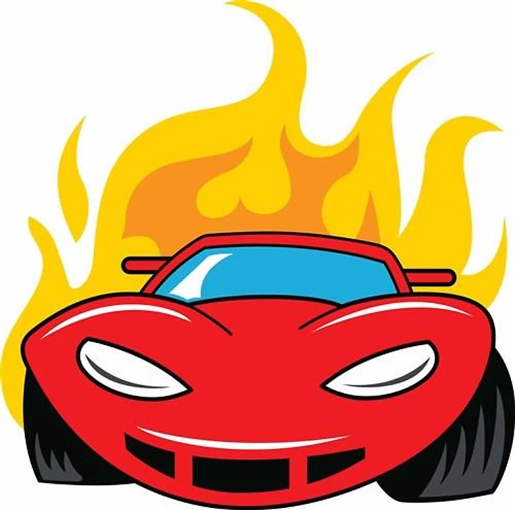 FLAMING CAR