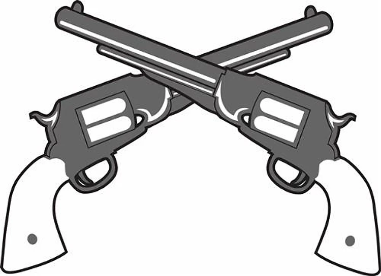 CROSSED PISTOLS