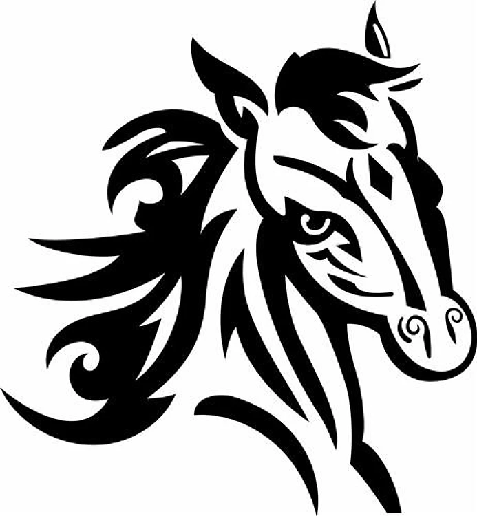 TRIBAL HORSE HEAD