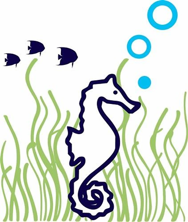 SEAHORSE BUBBLES APPLIQUE
