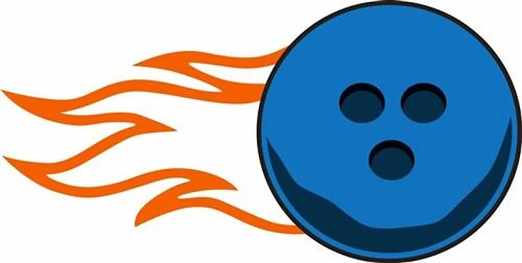 FLAMING BOWLING BALL
