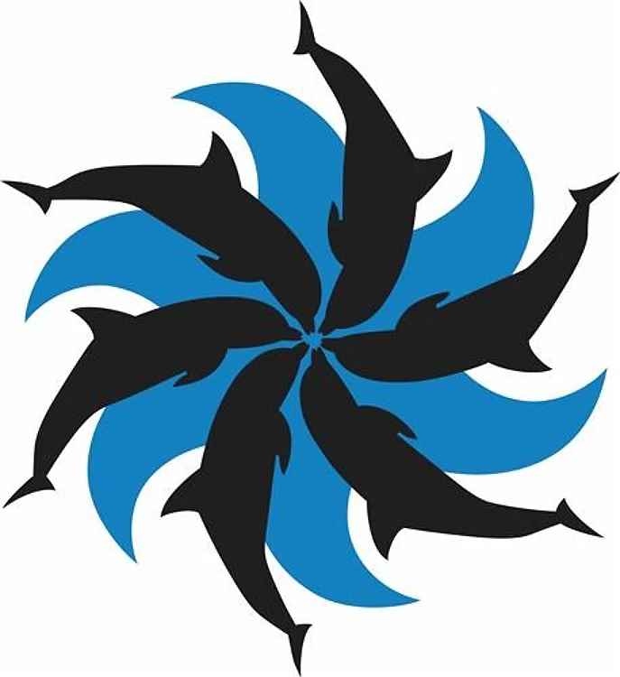 DOLPHIN AND WATER SPIRAL
