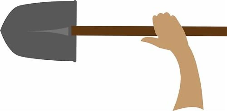 SHOVEL IN HAND