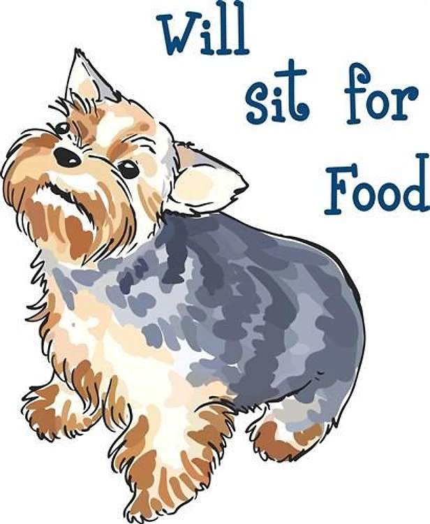 WILL SIT FOR FOOD