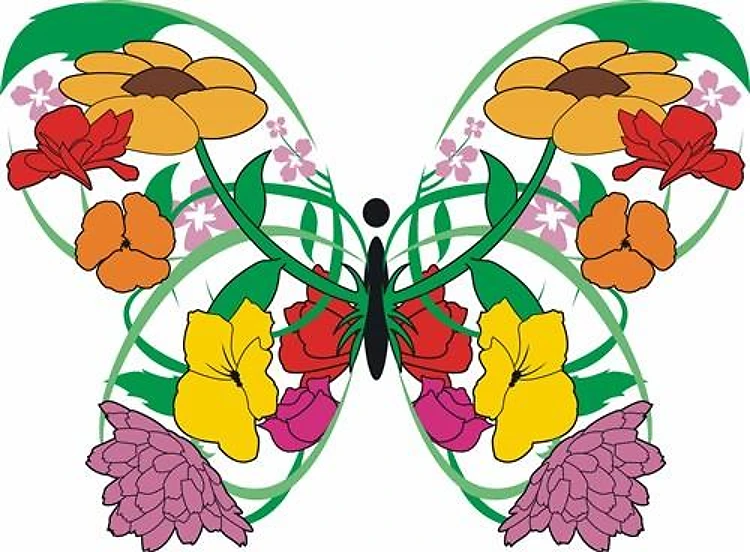 FLORAL BUTTERFLY