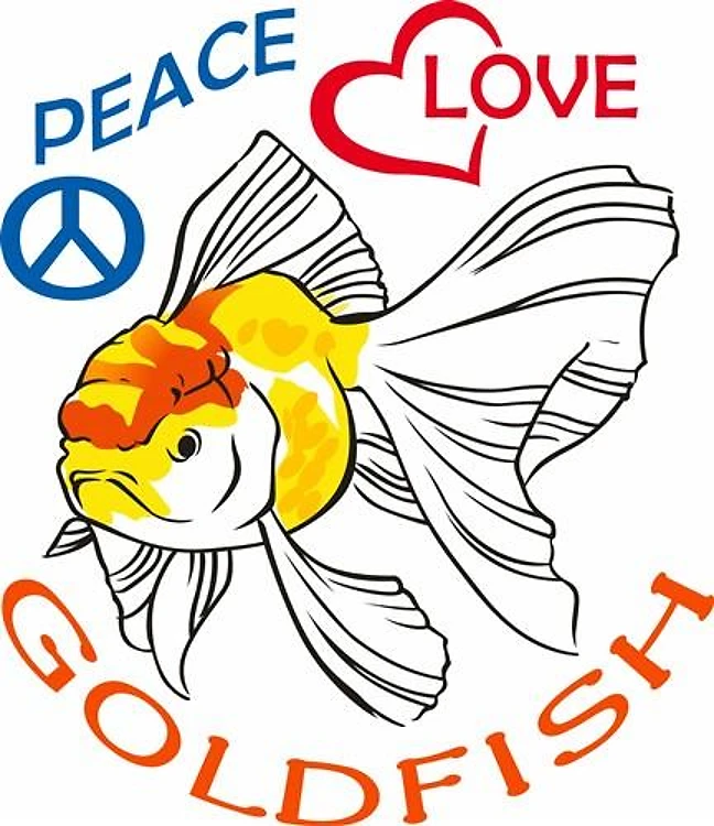PEACE LOVE GOLDFISH