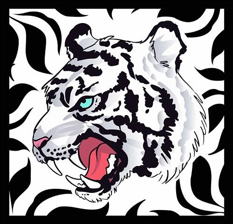 WHITE TIGER FRAMED