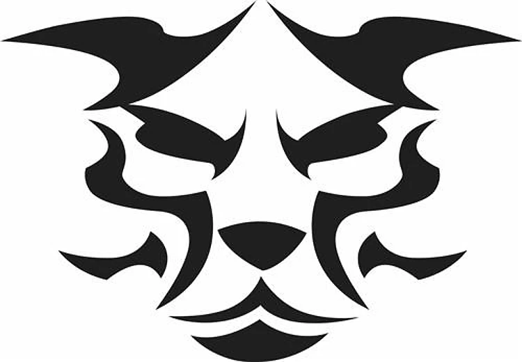 TRIBAL DOG HEAD
