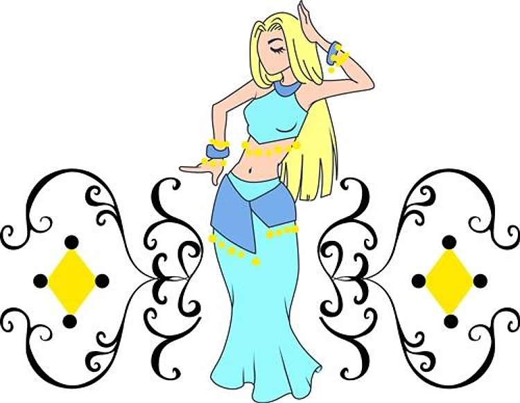 BELLY DANCER ORNATE