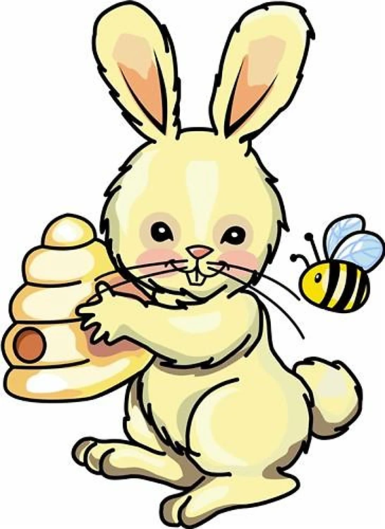 BUNNY WITH BEE AND HIVE